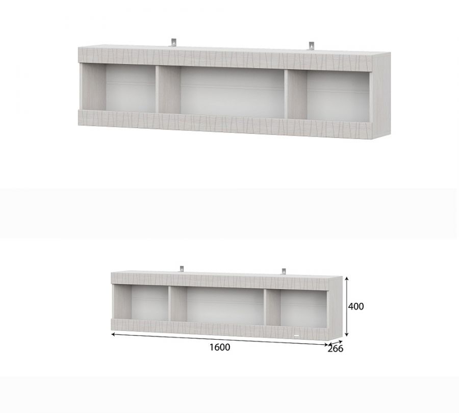 Модульная система "Гамма 20" Полка навесная (1600) Серия №4