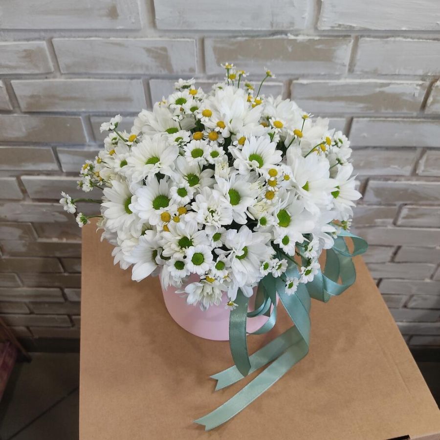 Ромашки в коробке