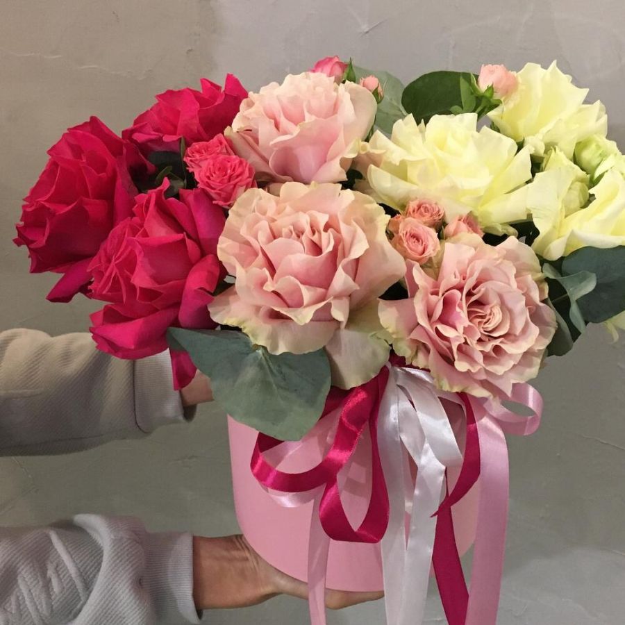 Розы в коробке градиент