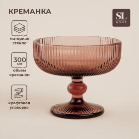 Креманка стеклянная SL Home «Модерн», 300 мл, 12?10 см, цвет розовый