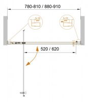 Душевая дверь в нишу CEZARES ECO-O-BA-1-80-C-Cr схема 6