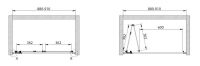 Душевая дверь для проема 80 см CEZARES ECO-O-BS-80-C-Cr схема 7