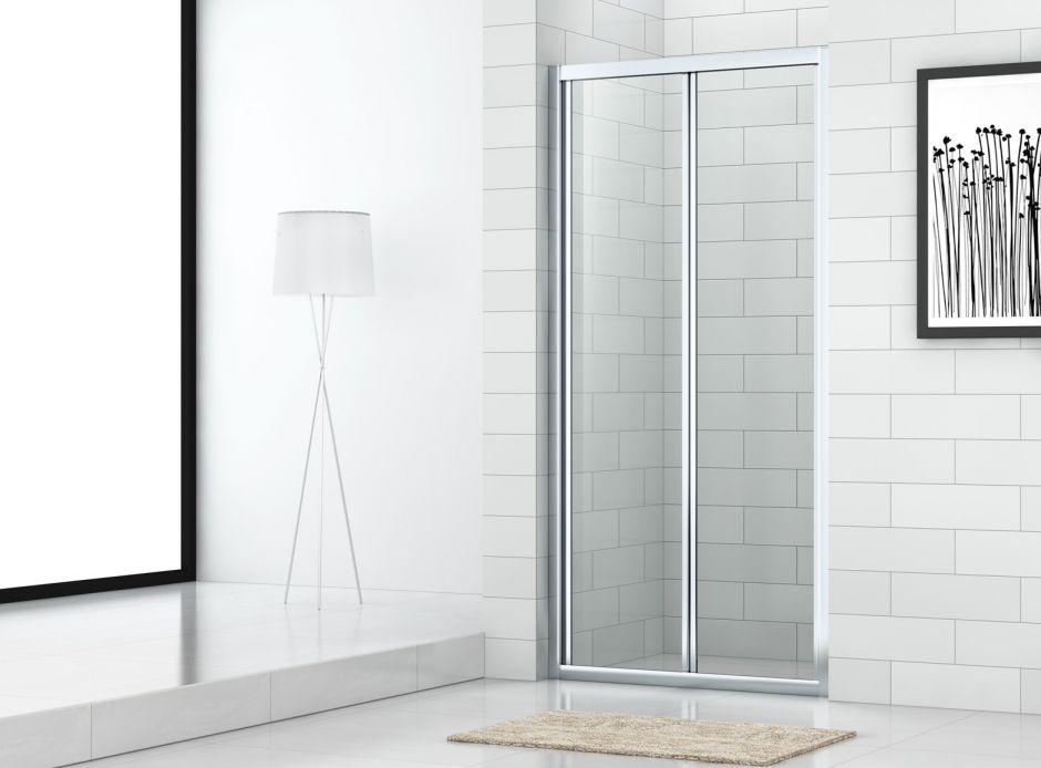 Изображение Складная душевая дверь в нишу 90 см CEZARES ECO-O-BS-90-C-Cr