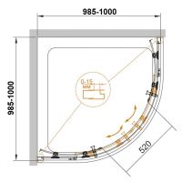 Душевой уголок CEZARES ECO-O-R-2-100-C схема 2