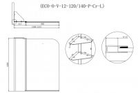 Шторка на ванну CEZARES ECO-O-V-12-120/140-P-Cr-L схема 4