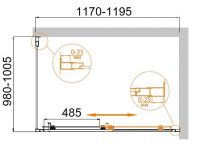 Душевой уголок CEZARES MOLVENO-AH-11-120/100-C-Cr-IV схема 3