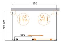 Душевой уголок CEZARES MOLVENO-AH-12-150/80-C-Cr-IV схема 2