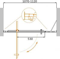 Душевая дверь в нишу CEZARES MOLVENO-BA-11-80+30-C-Cr-IV схема 2