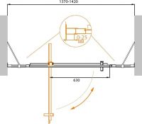 Душевая дверь для проема CEZARES MOLVENO-BA-12-90+50-C-Cr-IV схема 2