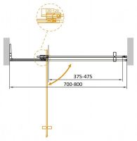 Душевая дверь в нишу CEZARES SLIDER-B-1-70/80-BR схема 11