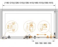 Душевая дверь в нишу CEZARES STYLUS-O-M-BF-1-140-C-Cr схема 8
