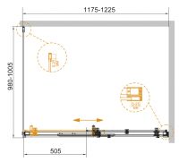 Душевой уголок CEZARES STYLUS-SOFT-AH-1-120/100-C-Cr схема 2