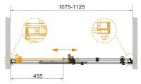 Душевая дверь для проема CEZARES STYLUS-SOFT-BF-1-110-C-Cr схема 2