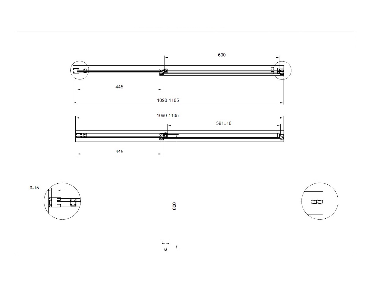 Душевая дверь в проем CEZARES URBAN-B-12-110-C схема 11