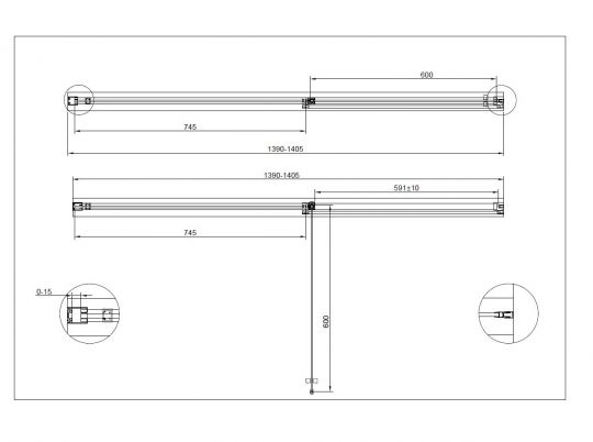 Душевая дверь в проем CEZARES URBAN-B-12-140-C схема 11