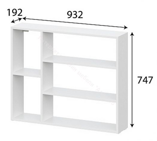 Стеллаж Анри Белый Текстурный