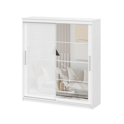 Шкаф-купе ШКП 3 2000 мм Белый текстурный