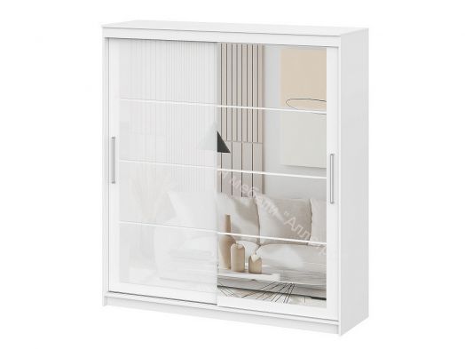 Шкаф-купе ШКП 3 2000 мм Белый текстурный