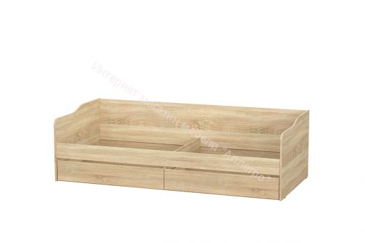 Кровать КР 1 универсальная Серия 2 с настилом Лайт Дуб Сонома