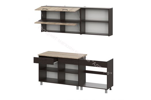 Кухонный гарнитур Босфор (2м) Дуб Венге/Дуб Сонома