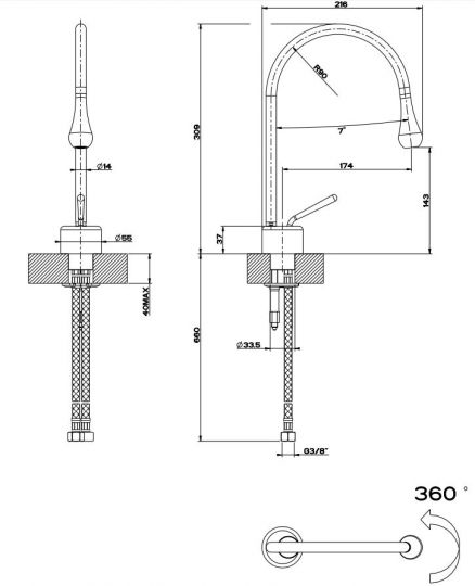 Gessi Goccia смеситель для раковины 33601031 хром ФОТО