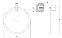 Gessi Eleganza Кольцо для полотенец 46509031 хром схема 1