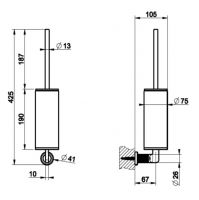 Gessi Inciso Ёршик 58519246 золото PVD схема 1