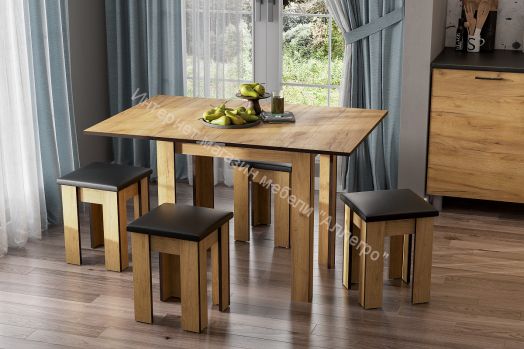 Стол обеденный СО 3 (Раскладной) Дуб золотой