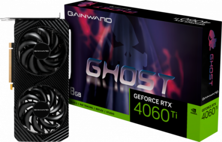 Видеокарта GeForce RTX 4060Ti 8Gb Gainward Ghost NE6406T019P1-1060B