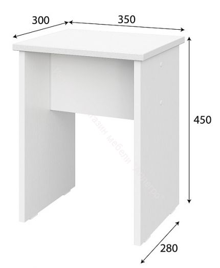 Табурет №4 Белый Текстурный (2 шт. в 1 упак.)