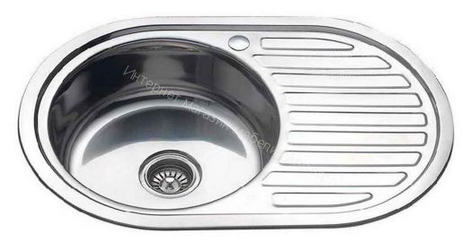 Мойка WW 7750L-P 0.6/160 овал чаша слева