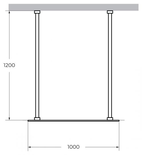 Душевая перегородка Walk-in CEZARES LIBERTA-L-2-100-120-C схема 7