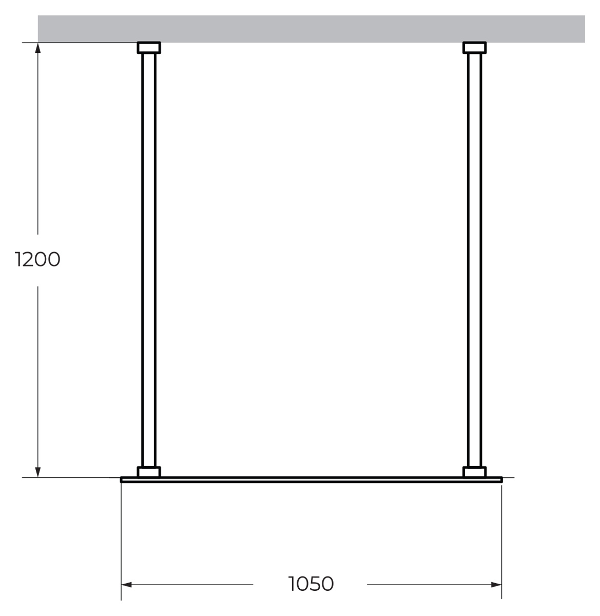 Душевая перегородка CEZARES LIBERTA-L-2-105-120-C схема 7