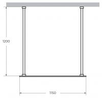 Душевая перегородка 115 см CEZARES LIBERTA-L-2-115-120-C схема 7