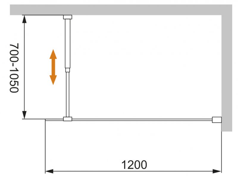 Душевая перегородка CEZARES LIBERTA-L-1-120 схема 14