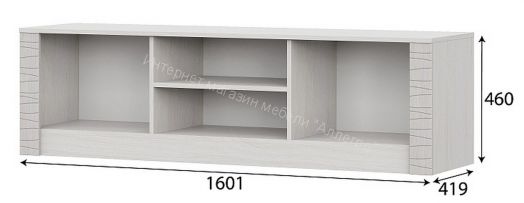 Тумба для телевидеоаппаратуры 1600 Серия №4 Гамма 20 Ясень Анкор светлый/Сандал светлый