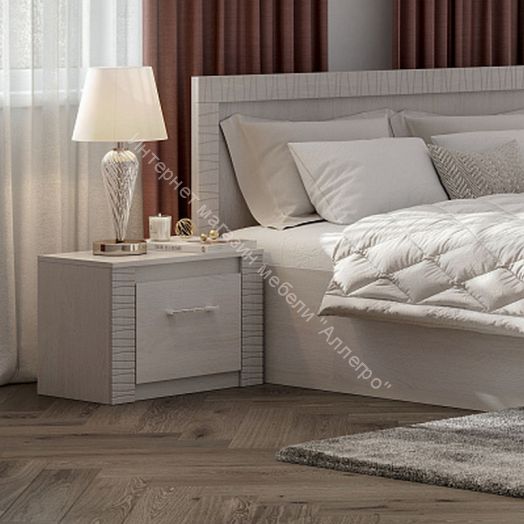 Тумба прикроватная Серия №4 Гамма 20 Ясень анкор светлый/ Сандал светлый