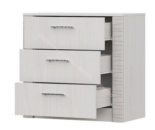 Комод 3 ящика Серия №4 Гамма 20 Ясень анкор светлый/Сандал светлый