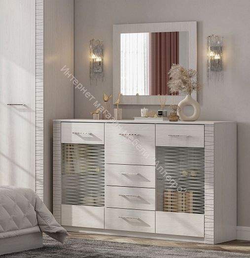 Комод витрина Гамма 20 Серия 4 Серия №4 Гамма 20 Ясень анкор светлый/Сандал светлый