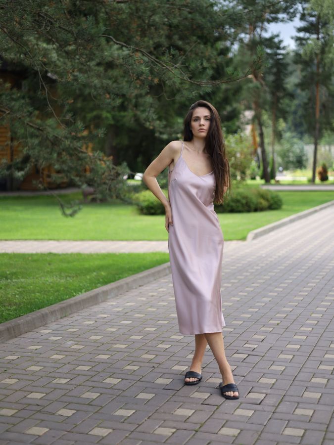 Платье комбинация Finezza из эвкалипта розовое