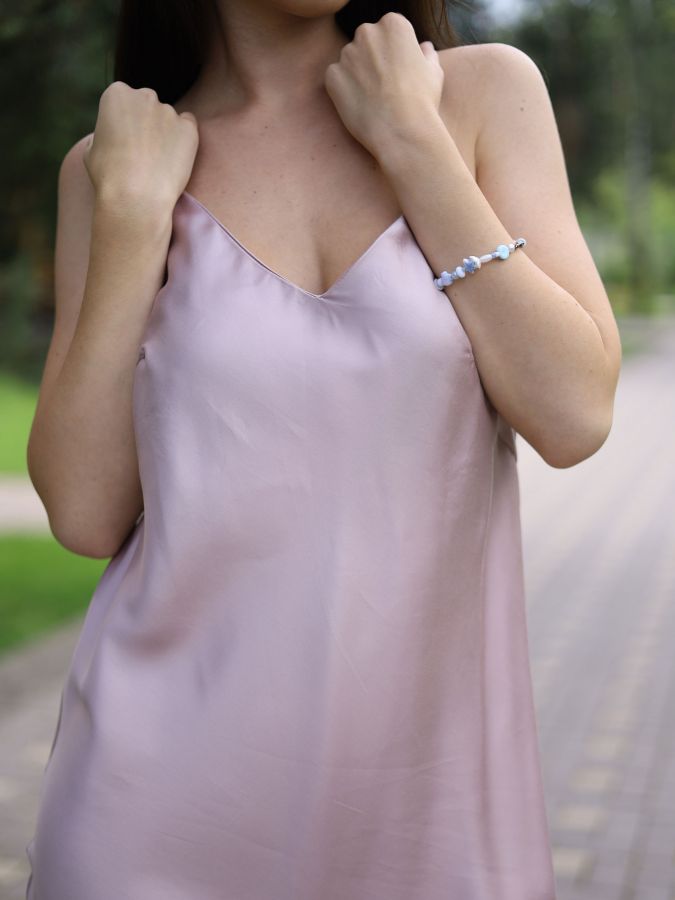 Платье комбинация Finezza из эвкалипта розовое