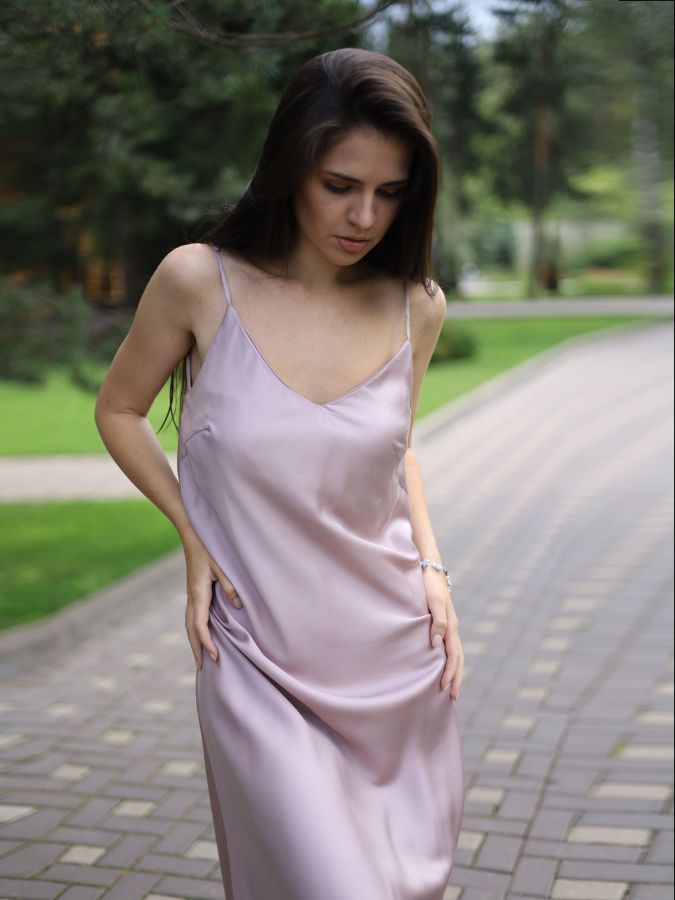 Платье комбинация Finezza из эвкалипта розовое