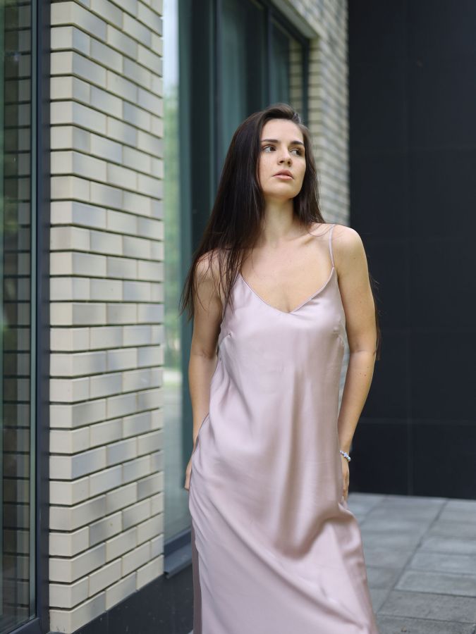 Платье комбинация Finezza из эвкалипта розовое