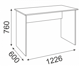 Модуль №8 «Walker» Стол прямой 1226мм