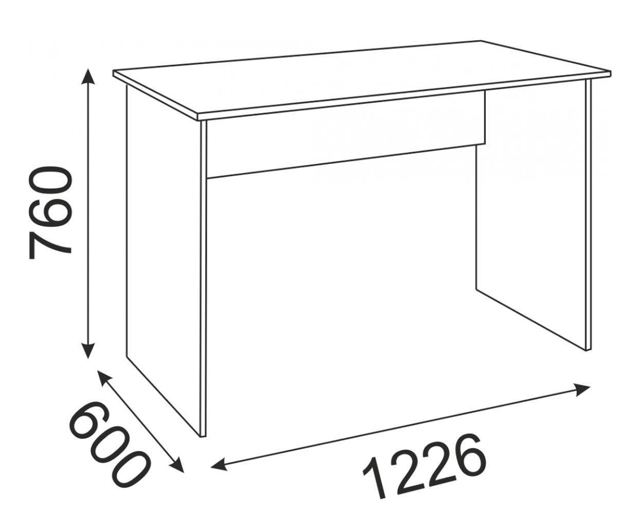 Модуль №8 «Walker» Стол прямой 1226мм