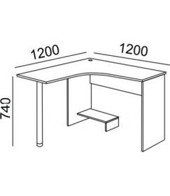 Остин М12 Стол угловой 1200*1200