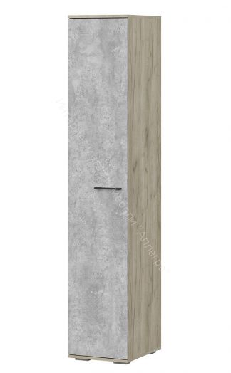 Шкаф "Бостон" ШК-400 (Дуб крафт серый/Бетонный камень)