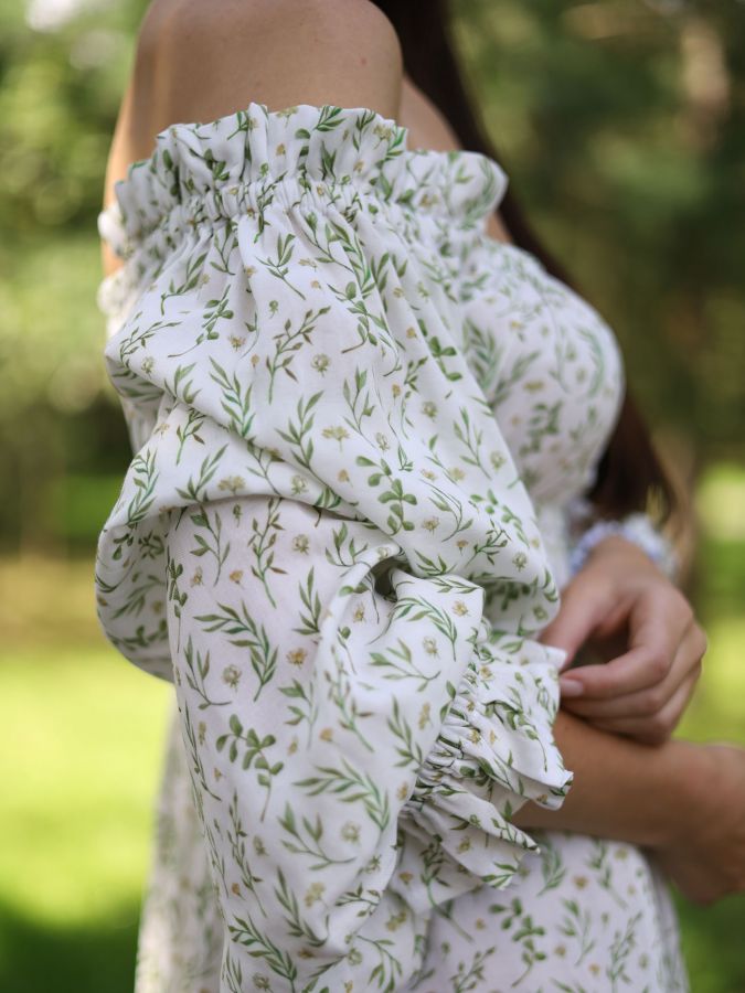 Платье Estate из бамбука "Зеленые ветви"