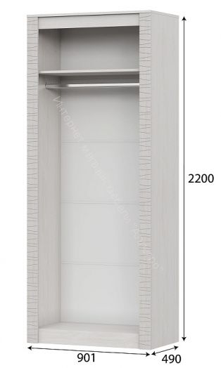 Шкаф универсальный Серия №4 Гамма 20 Ясень Анкор светлый/Сандал светлый