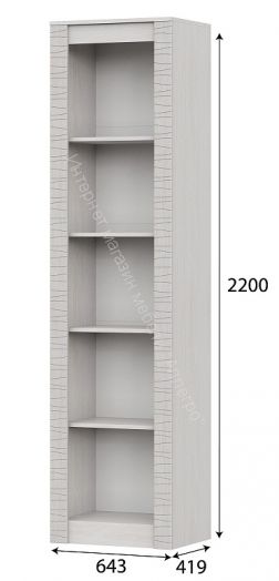 Пенал глухой Серия №4 Гамма 20 Ясень Анкор светлый/Сандал светлый